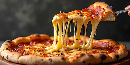 Freshly baked delicious pizza